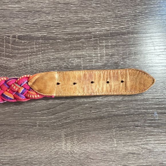 Vintage Women’s Colorful Guatemala Braided Leather Belt Size 32 main image 7